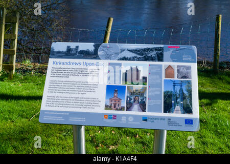 Cumbria, Inghilterra: Kirkandrews-su-Esk. Sant'Andrea La chiesa è stata costruita nel 1775 su un asse nord-sud (insolito) per la Rev. Il dottor Robert Graham di Netherby Foto Stock