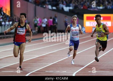 Mohamad Ridzuan MOHAMAD PUZI della Malaysia in uomini 100 m T36 finale al mondo Para Championships di Londra 2017 Foto Stock