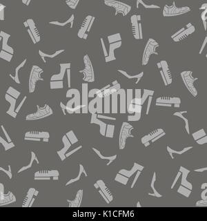 Sagome di scarpe modello senza giunture Illustrazione Vettoriale