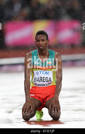 BAREGA Selemon (Etiopia) concorrenti negli uomini del 5000m 2 di calore al 2017, IAAF Campionati del Mondo, Queen Elizabeth Olympic Park, Stratford, Londra, Regno Unito. Foto Stock