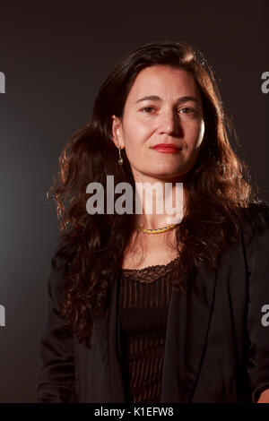 Edimburgo, Scozia il 27 agosto. Giorno 16 Edinburgh International Book Festival. Nella foto: Nicole Krauss è un autore americano meglio conosciuto per i suoi tre romanzi uomo cammina in una stanza, la storia di amore e grande casa. Pak@ Mera/Alamy Live News. Foto Stock