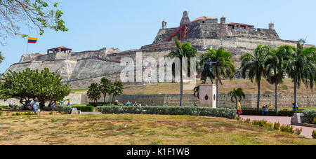Cartagena, Colombia. Il Castillo de San Felipe de Barajas, XVII - XVIII secolo. Foto Stock