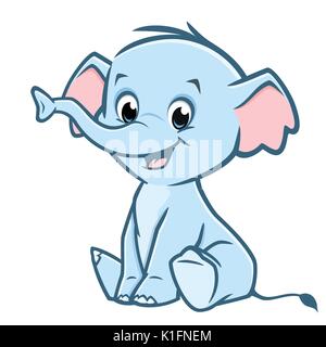 Cartoon Elephant Illustrazione Vettoriale