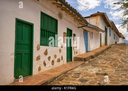 Architettura coloniale in Barichara Colombia Foto Stock