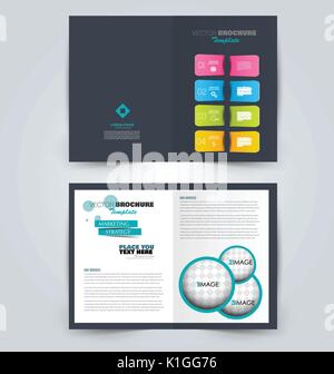 Abstract flyer design background. Modello brochure. può essere utilizzato per la copertina, business mockup, educazione, presentazione relazione. Illustrazione Vettoriale