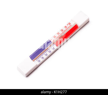 Outdoor Termometro meteo isolati su sfondo bianco Foto Stock