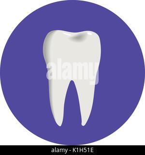 Icona di denti dentista vettore piatto segno o simbolo. per la clinica dentale Illustrazione Vettoriale