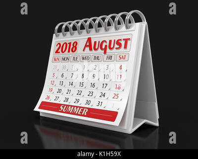 Anno di calendario 2018 immagine. Immagine con tracciato di ritaglio Foto Stock