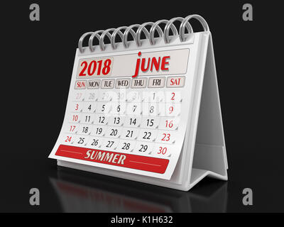 Anno di calendario 2018 immagine. Immagine con tracciato di ritaglio Foto Stock