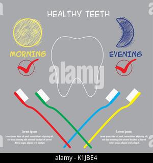 Per le cure dentarie concetto. Illustrazione Vettoriale Illustrazione Vettoriale