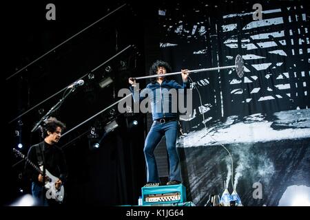 La american punk rock band al Drive In raffigurata sul palco come si esibiranno live al Lowlands Festival 2017 in Biddinghuizen Olanda (foto di Roberto Finizio / Pacific Stampa) Foto Stock