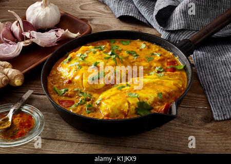 Appartamenti keralesi pesce al curry Foto Stock