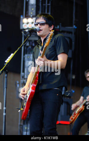 Brian Molko placebo esegue 2007 projekt rivoluzione hyundai pavilion san Bernardino,ca Foto Stock