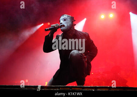 Corey Taylor Slipknot esegue lo Smokeout di Cypress Hill, l'anfiteatro di San Manuel, ottobre 24,2009, San Bernardino. Foto Stock