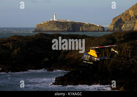 Formazione del verricello, Sud Stack, Anglesey, Foto Stock