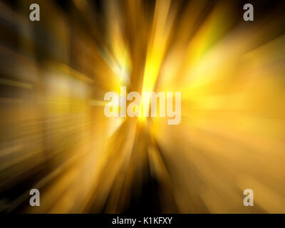 Giallo brillante con la nuova tecnologia in movimento generato dal computer sfondo astratto, rendering 3D Foto Stock
