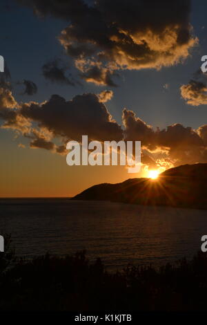 Tramonto sul mare Ionio, Jale Abania Foto Stock