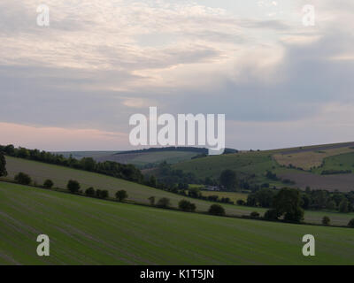 Paesaggio inglese vicino a Brixton Deverill, Wiltshire, Inghilterra Foto Stock