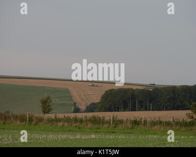 Paesaggio inglese vicino a Brixton Deverill, Wiltshire, Inghilterra Foto Stock