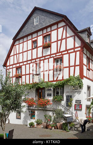 Casa di telaio, Beilstein, Moselle, Renania-Palatinato, Germania Foto Stock