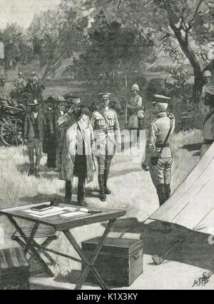 Piet Cronje rinuncia a Paardberg, 1900 Foto Stock