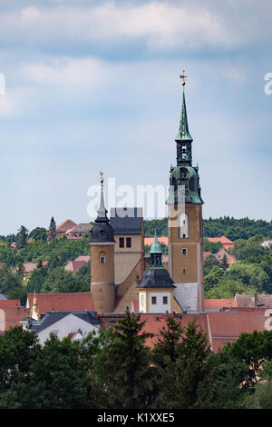 Freiberg - San Pietro Chiesa vista dal 'Alte Elisabeth" Foto Stock