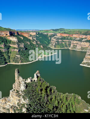 Lago bighorn canyon e vicino a Fort Smith, montana Foto Stock