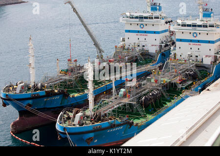 Kassos Monrovia IMO 9382164 petroliera ormeggiata in Gibilterra Foto Stock