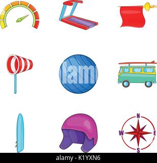 Vigor set di icone, stile cartoon Illustrazione Vettoriale