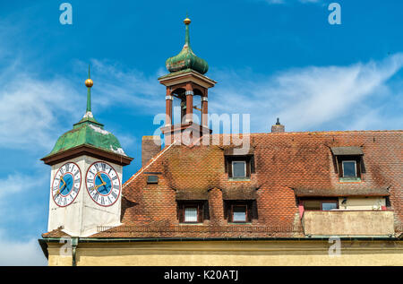 Edifici della Città Vecchia di Regensburg, Germania Foto Stock