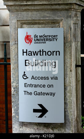 Edificio di biancospino, De Montfort University di Leicester, Regno Unito Foto Stock