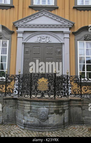 Stiftsgarden palazzo nella città di Trondheim, Norvegia Foto Stock