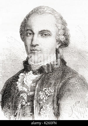 Georges-Louis Leclerc, Comte de Buffon, 1707 - 1788. Il naturalista francese, matematico, cosmologist e encyclopédiste. Da Les Merveilles de la Science, pubblicato 1870. Foto Stock