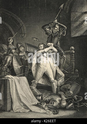 La morte del re Richard II, circa 1400 Foto Stock