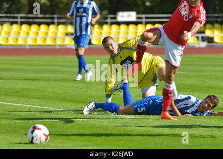 Mosca, Russia - Luglio 22, 2014: corrispondenza di k, Serbia - Benfica, Portogallo durante il Lev Yashino VTB Cup, il torneo internazionale di U21 squadre di calcio Foto Stock