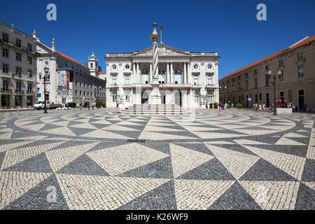 Gogna presso la piazza del Municipio, Pelourinho de Lisboa, Praca do Município, Lisbona, Portogallo Foto Stock