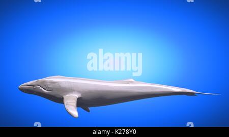 3D rendering di un riflettente di forma di pesce di nuoto con le pinne Foto Stock