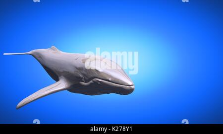3D rendering di un riflettente di forma di pesce di nuoto con le pinne Foto Stock