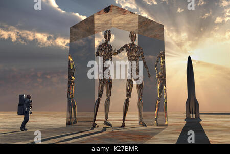 Spazio cubico Foto Stock