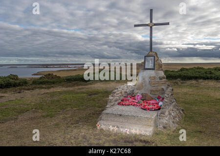 Secondo reggimento paracadutista Memorial 1982 Falkland guerra Isola Verde d'oca, Falklands (Malvinas) Foto Stock