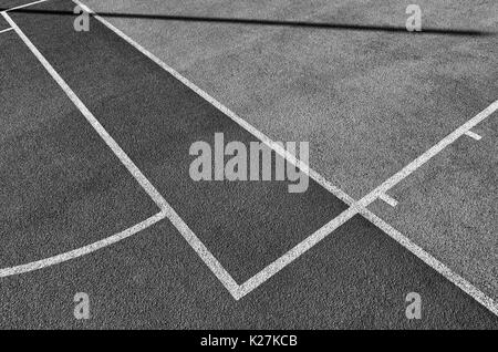 Linee outdoor sul campo da gioco, abstract sport in background o di texture. Foto Stock