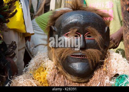 Africa,Malawi,Lilongwe distretto. Maschere tradizionali del Malawi Foto Stock