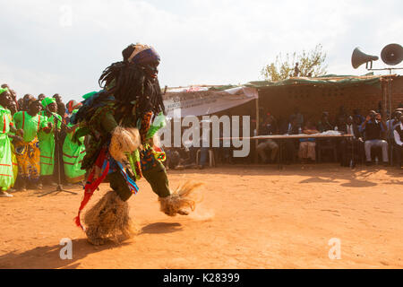Africa,Malawi,Lilongwe distretto. Maschere tradizionali del Malawi Foto Stock