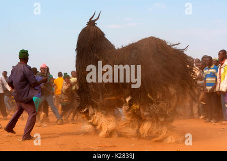 Africa,Malawi,Lilongwe distretto. Maschere tradizionali del Malawi Foto Stock
