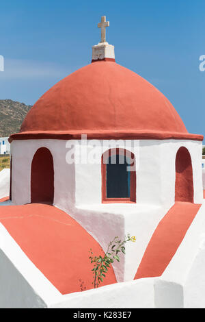 Chiesa duomo, Ano Mera, Mykonos, Grecia. Foto Stock