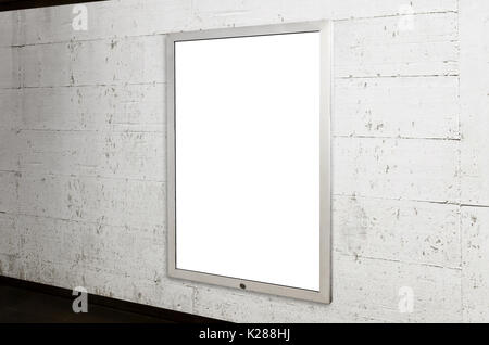 La metropolitana affissioni mockup. isolato poster per la campagna pubblicitaria la promozione Foto Stock