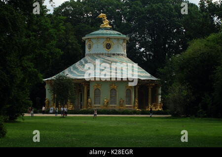 Sala da tè cinese, Sanssouci, 1754-1756, architetto Johann Gottfried Büring Foto Stock