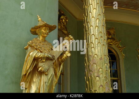 Sala da tè cinese, Sanssouci, 1754-1756, architetto Johann Gottfried Büring Foto Stock