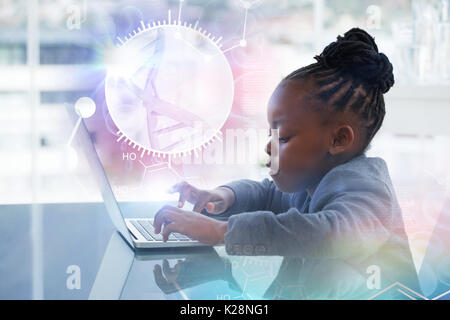 Immagine composita di elica di DNA interface Foto Stock