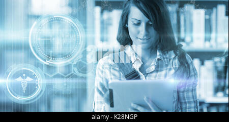 Immagine composita di digitale immagine composita di elica di DNA Foto Stock